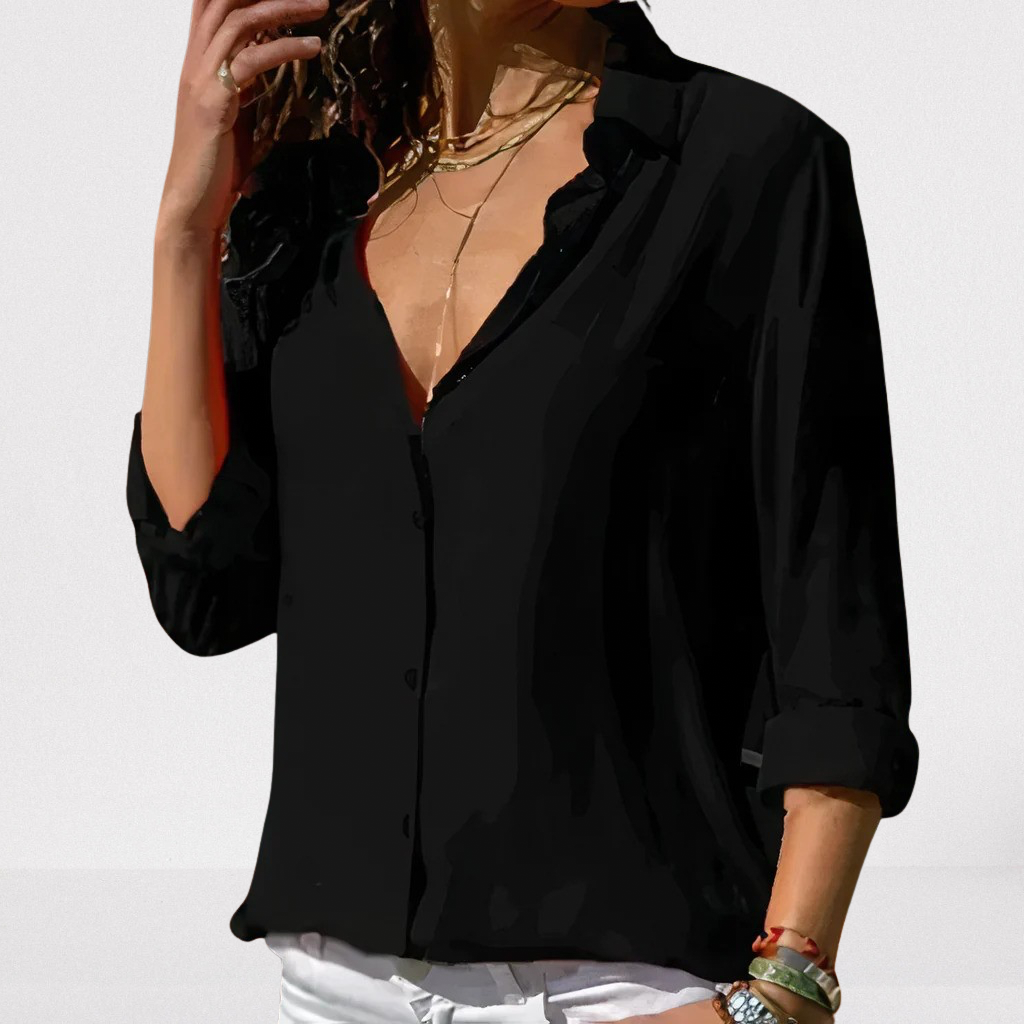Alva – Elegant chiffonbluse til kvinder