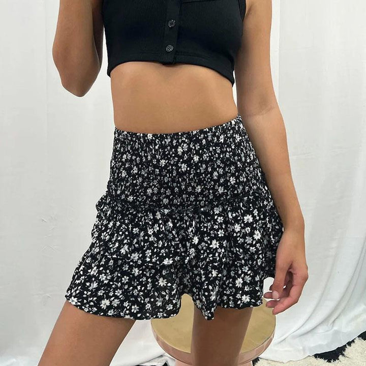Variant image for Rose - Stilfuld Mini Sommer Skirt Med Indbygget Shorts, Åndbart Design, Flatterende Pasform-46