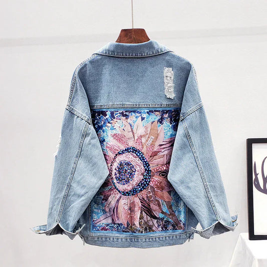 Valentina - Oversize Vinterjakke Med Kashmirfornemmelse Og Tidløst Print