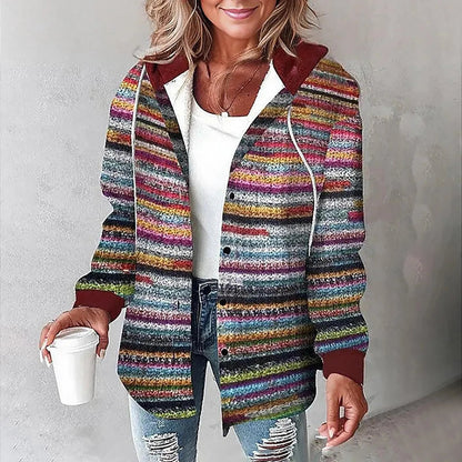 Variant image for Martina - Rutig Skjortjacka Med Knappstängning För Kvinnor - Tidløs Elegance-31