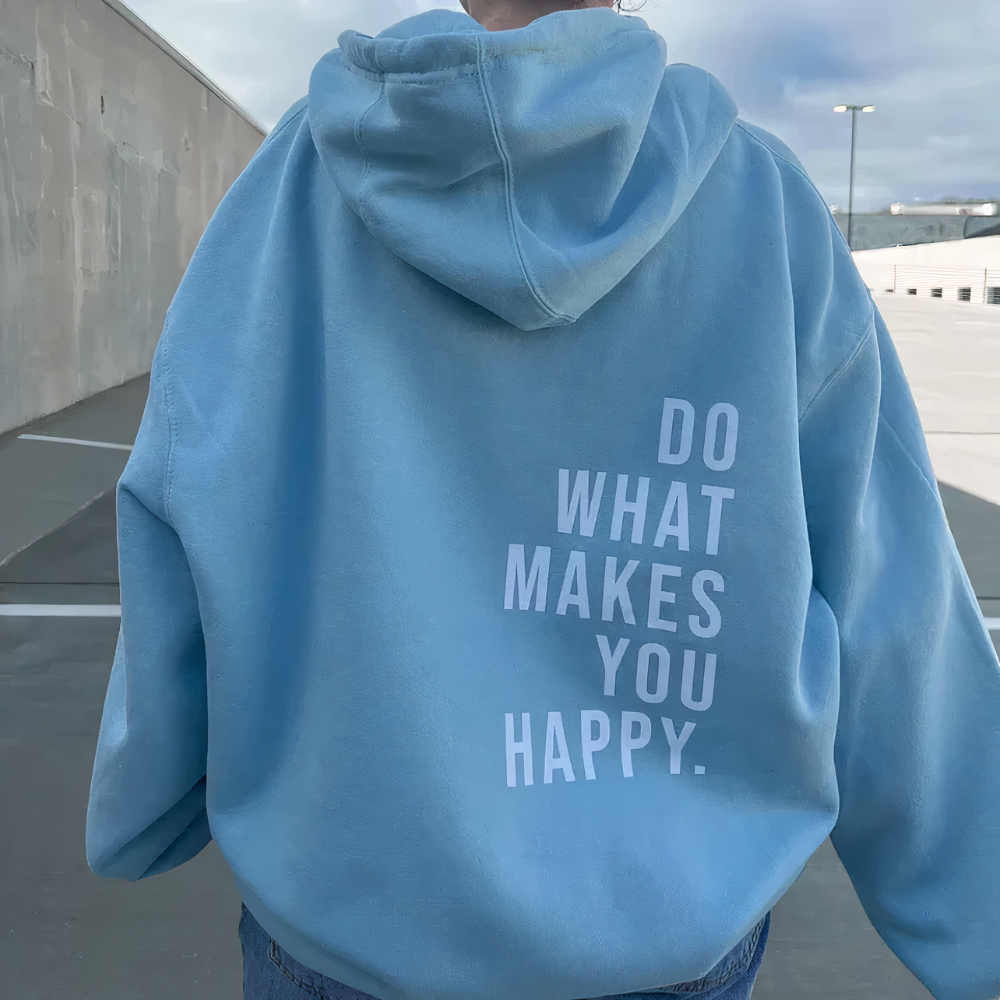 Variant image for Chic Dame Sweatshirt - Komfortabel Hættetrøje med Moderne Tekstprint-8