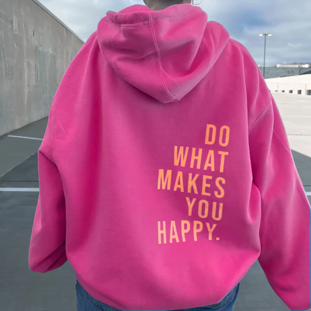 Variant image for Chic Dame Sweatshirt - Komfortabel Hættetrøje med Moderne Tekstprint-15