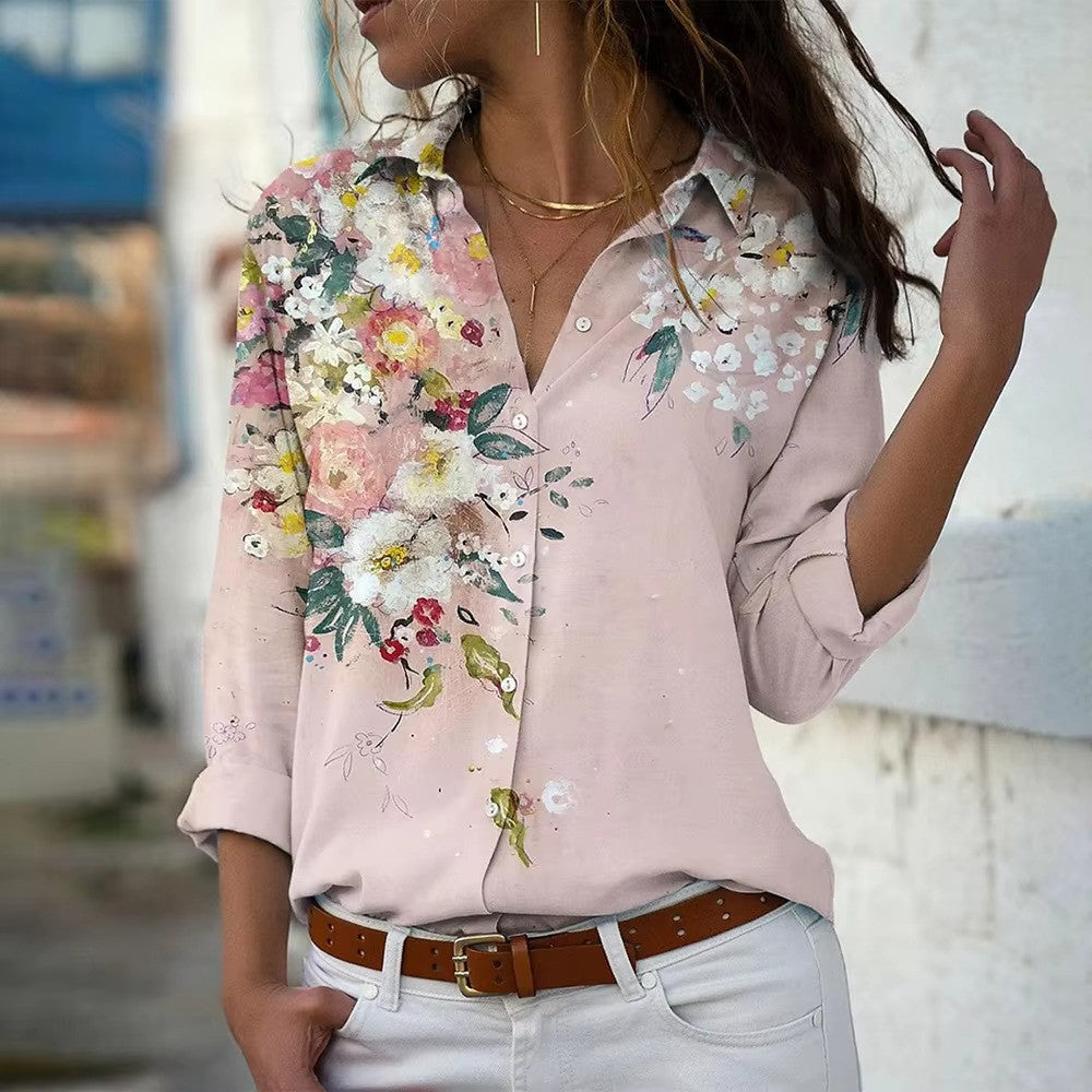 Elvira – Let Bluse med Print til Kvinder