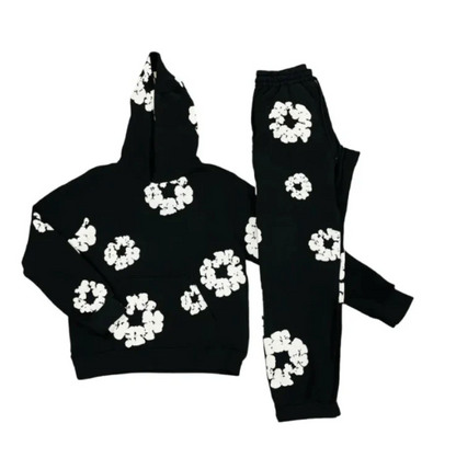 FLORVIBE – Unisex blomster-træningssæt i blødt materiale og farverigt design
