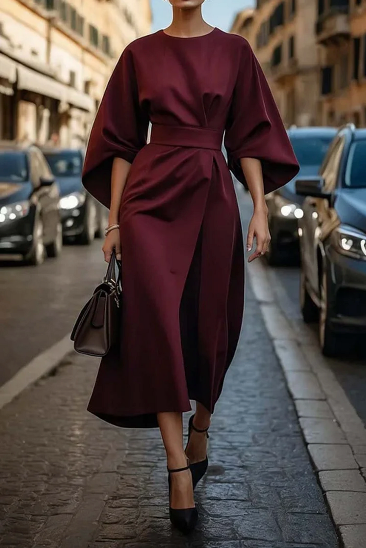 Variant image for Louise - Maxi Aftenkjole Med Flatterende Talje Bælte Til Elegante Begivenheder-19