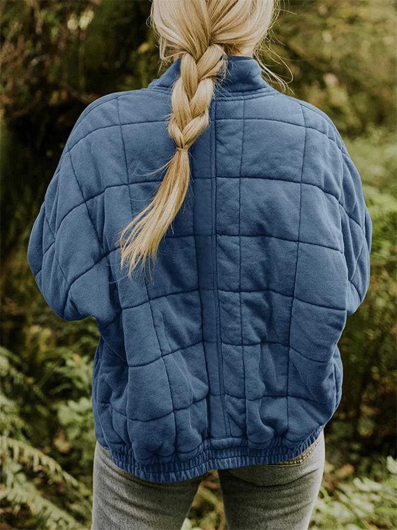ELVINA – Quiltet Jakke med Lynlås