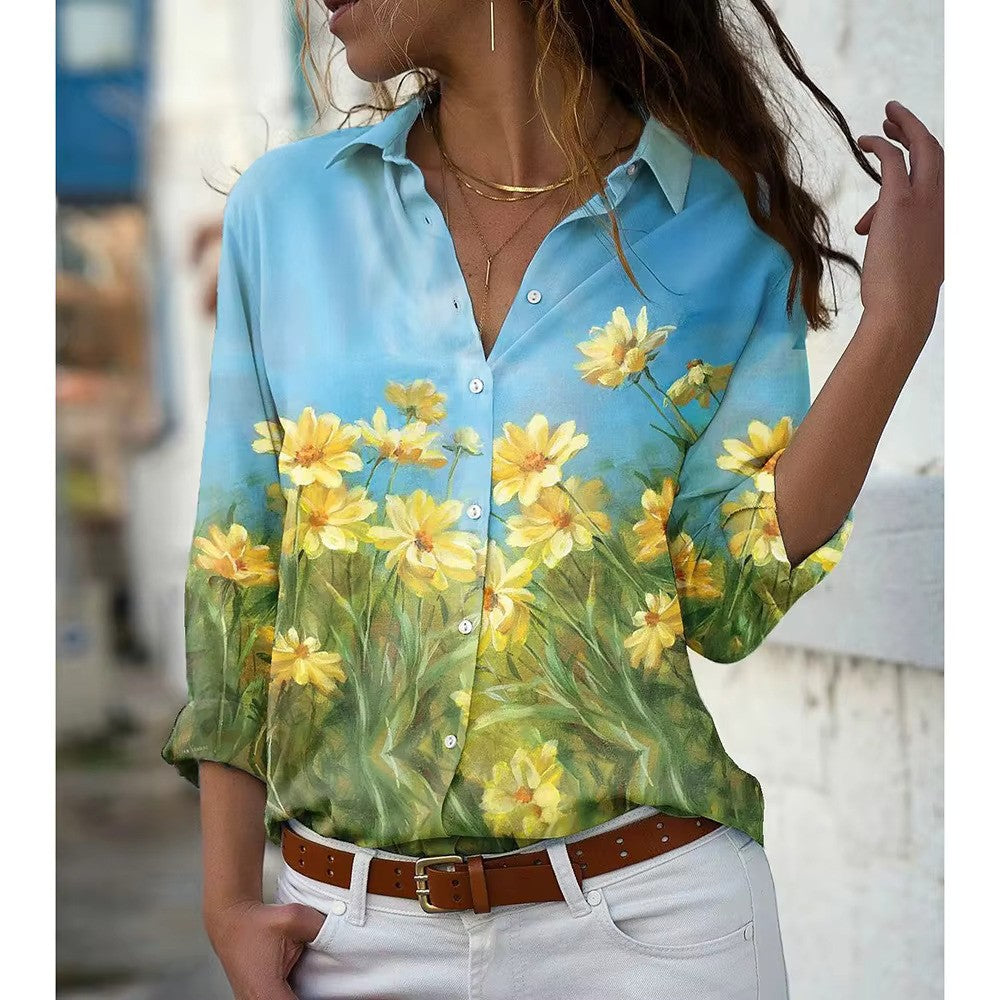 Elvira – Let Bluse med Print til Kvinder