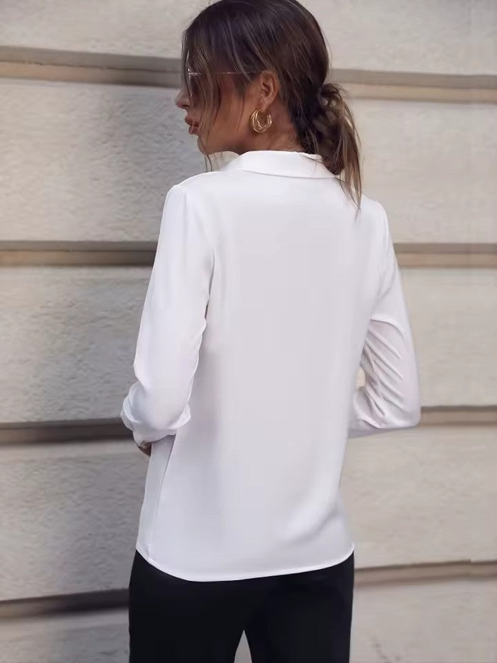 Maren – Tidløs chiffonbluse til kvinder