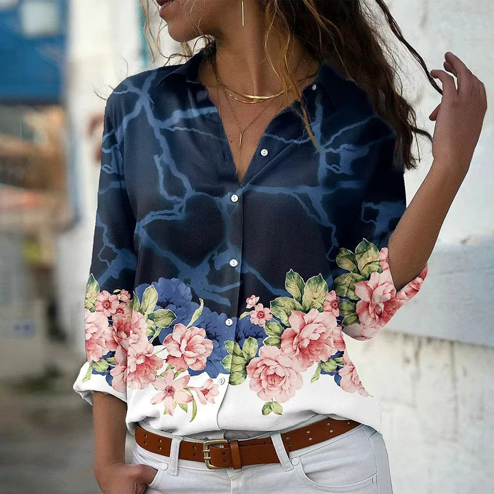 Elvira – Let Bluse med Print til Kvinder