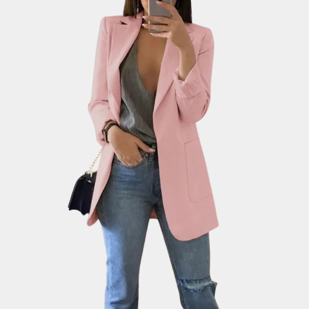 Sigrid – Lang, figursyet blazer til kvinder