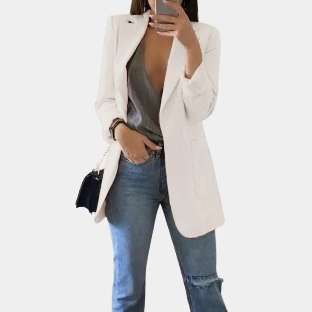 Sigrid – Lang, figursyet blazer til kvinder