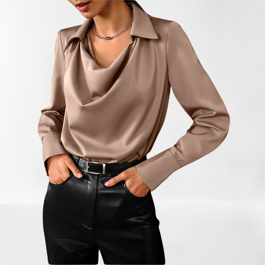 Signe – Klassisk Silke Bluse til Kvinder