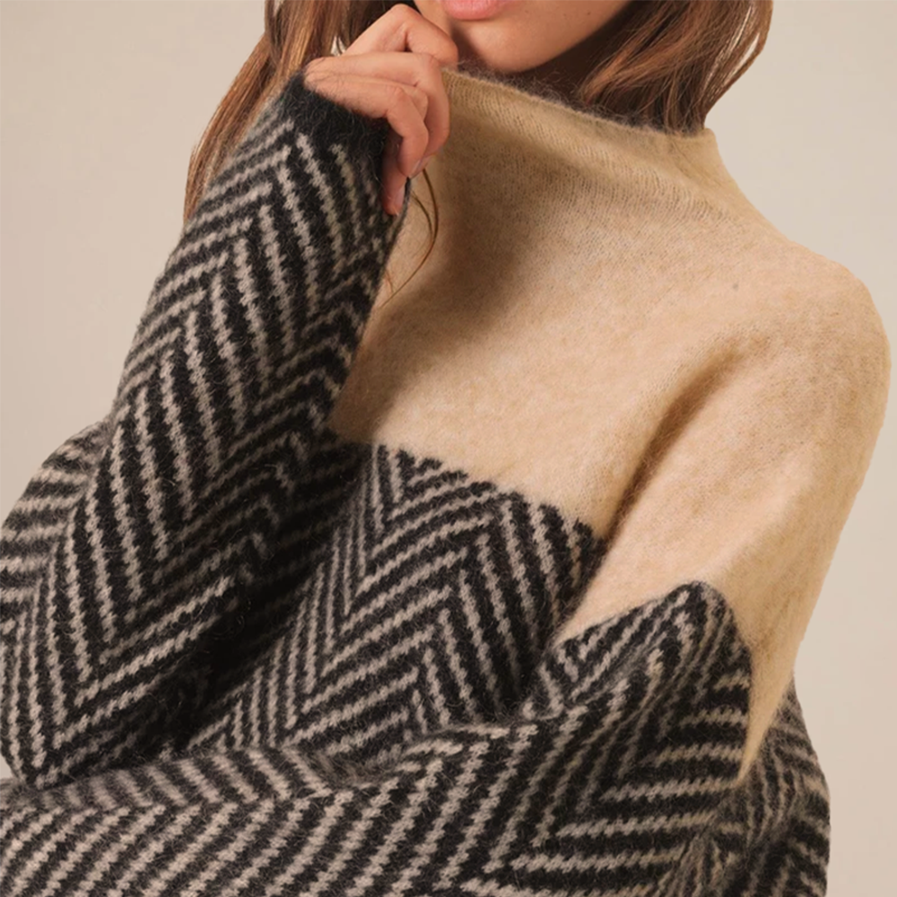 Alma – Rullekrave i Faux Cashmere