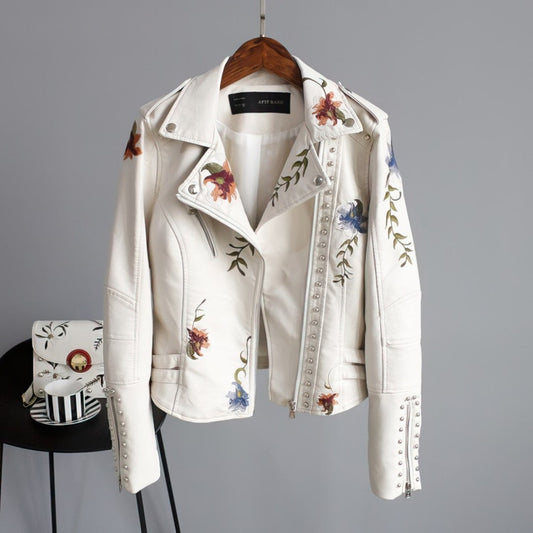 MADELENE – Blomstrende Bikerjakke