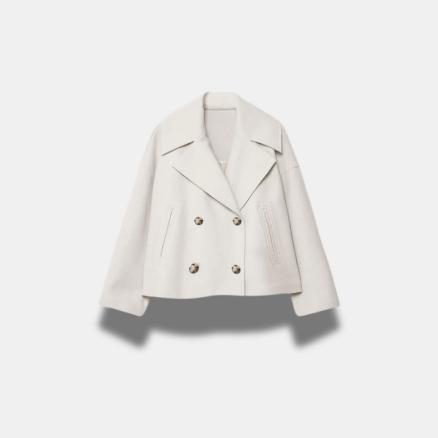 Elegant Crossover Blazer Jakke Dame - Slim Fit, Tidløs Stil og Høj Kvalitet