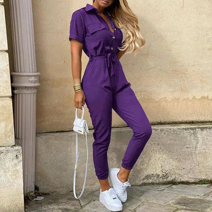 Variant image for Elegance-Urban - Kvinders Jumpsuit Med Skræddersyet Pasform Og Talje Slips-37