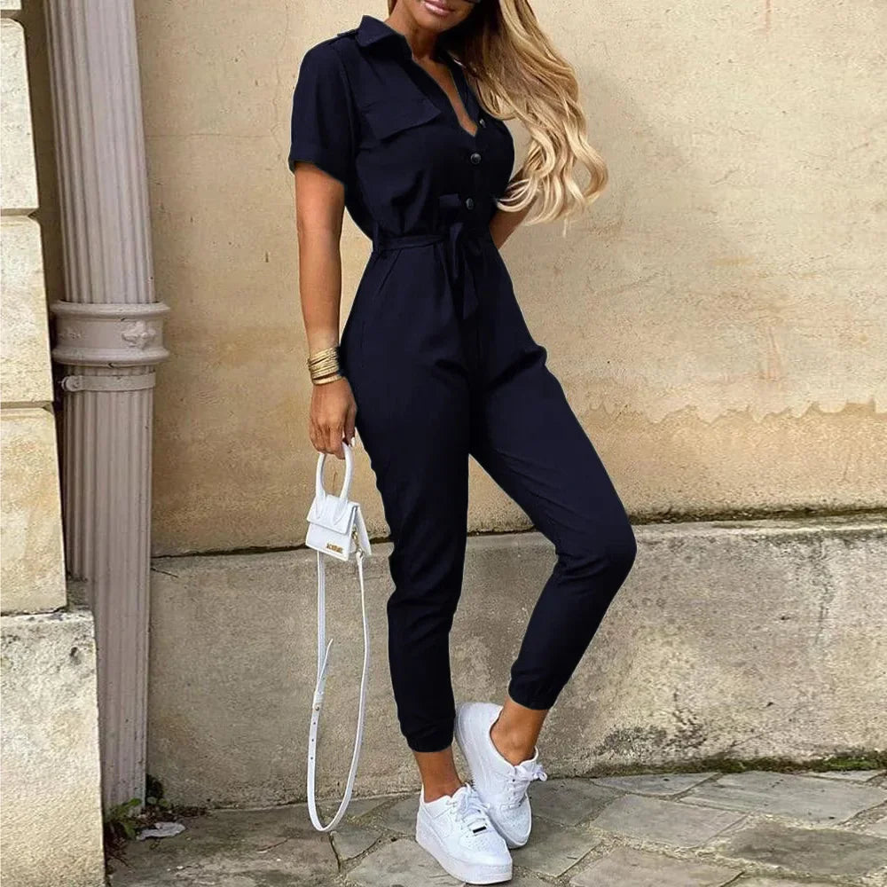 Variant image for Elegance-Urban - Kvinders Jumpsuit Med Skræddersyet Pasform Og Talje Slips-57