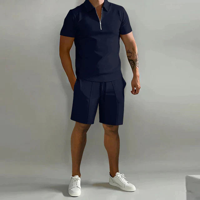 Elegant Herre Polo Og Shorts Sæt - Letvægts, Flatterende Og Komfortabel Sommerbeklædning-6