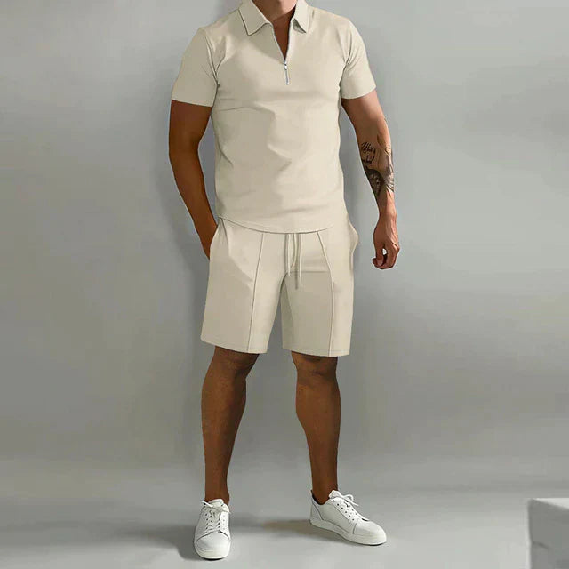 Variant image for Elegant Herre Polo Og Shorts Sæt - Letvægts, Flatterende Og Komfortabel Sommerbeklædning-31