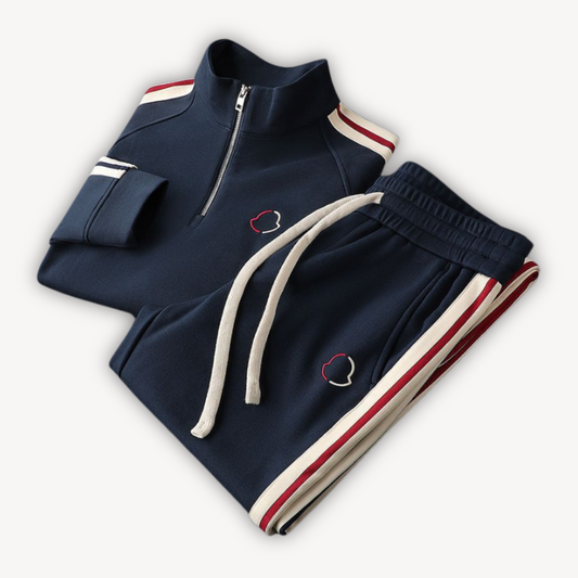 Casper - Tracksuit Mænd i Katoen Med Half-Zip Sweatshirt og Joggers
