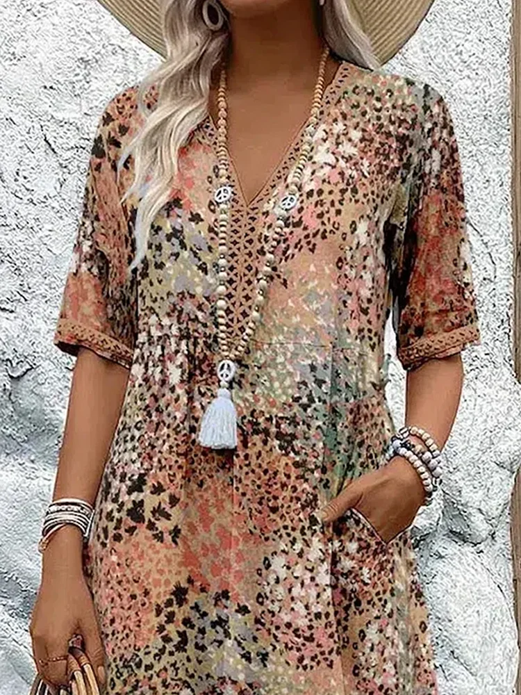 Nina | Vivid Midi Kjole | Elegant & Trendy Design