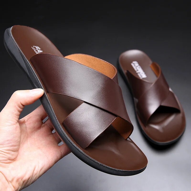 Variant image for Raul - Casual Læder Sandaler med Non-Slip Sål til Mænd - Komfortable til Dagligt Brug-1