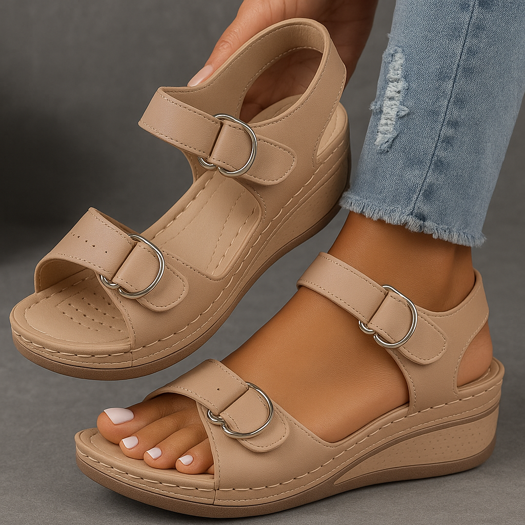 Variant image for Veera™ - Ortopædiske Sandaler Dame med Kilehæl og Justerbar Rem for Ultimativ Komfort-25