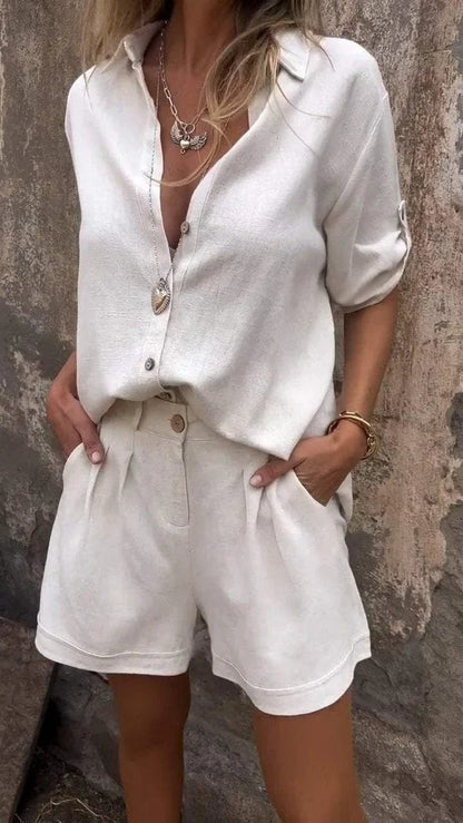 Nilsa - Luftigt Linned Sæt til Komfort, Strygevenligt Design og Tidløs Stil