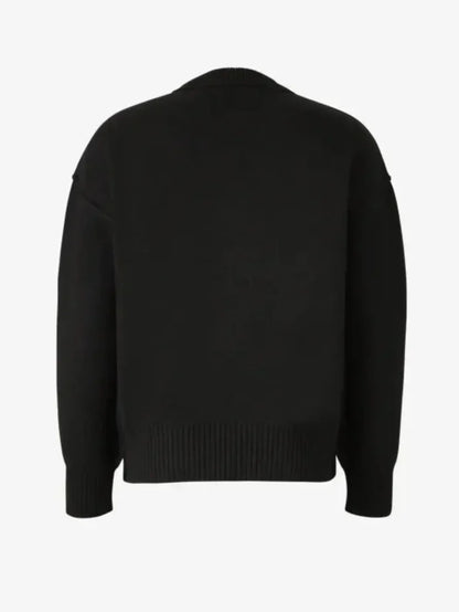 AMITALIE Unisex Pullover i 100% Uld Med Ikonisk Hjerte Design