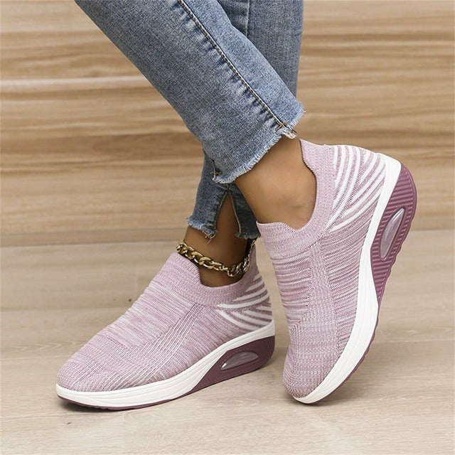 Natasja - Ergonomiske Slip-In Sneakers Med Åndbart Materiale Og Komfort-1