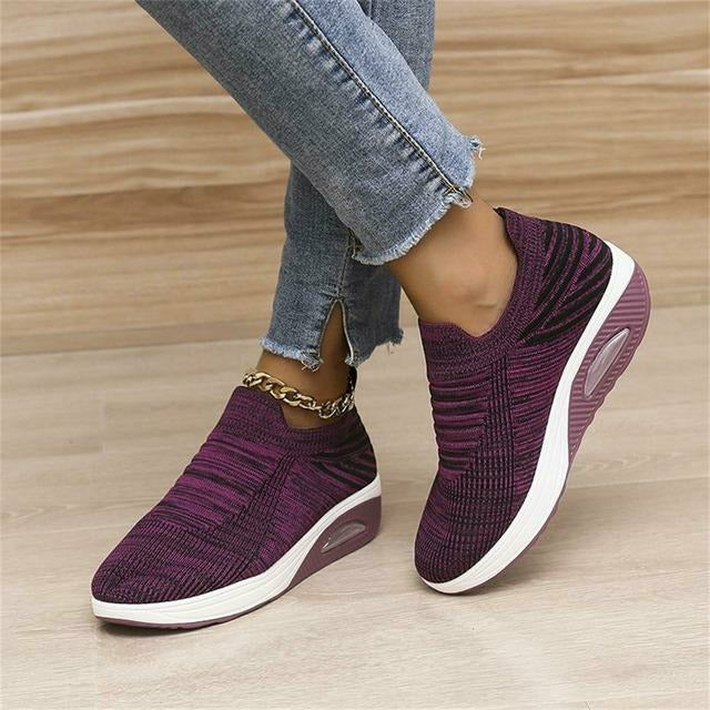 Natasja - Ergonomiske Slip-In Sneakers Med Åndbart Materiale Og Komfort-5