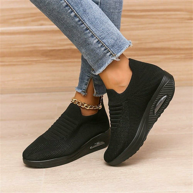 Natasja - Ergonomiske Slip-In Sneakers Med Åndbart Materiale Og Komfort-3