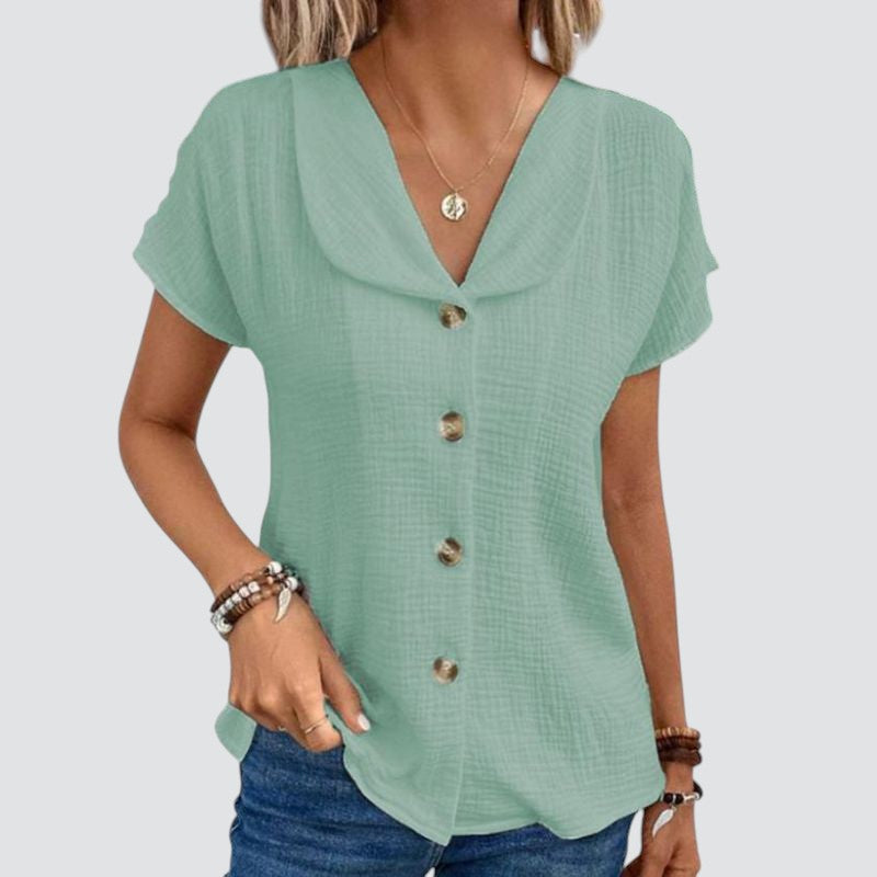 Variant image for Elena - Elegant Bluse i Åndbart Materiale til Komfort og Stil-26