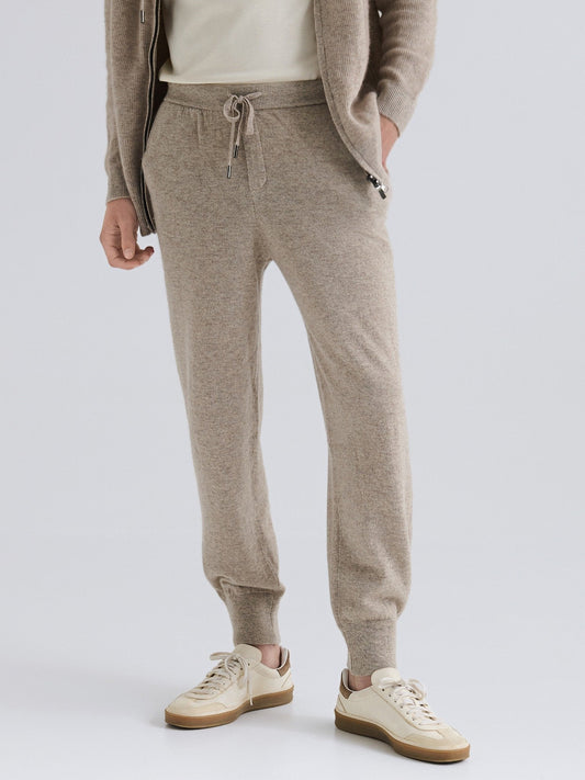 Grand Arbre - Cashmere Sweatpants i Beige med Justerbar Talje og Komfortabel Pasform