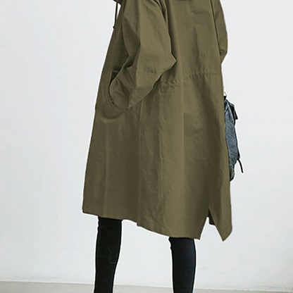 Variant image for Elegant Vandtæt Trenchcoat Til Kvinder - Stilfuld Lang Jakke Med Praktiske Lommer-33