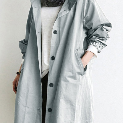 Variant image for Elegant Vandtæt Trenchcoat Til Kvinder - Stilfuld Lang Jakke Med Praktiske Lommer-17