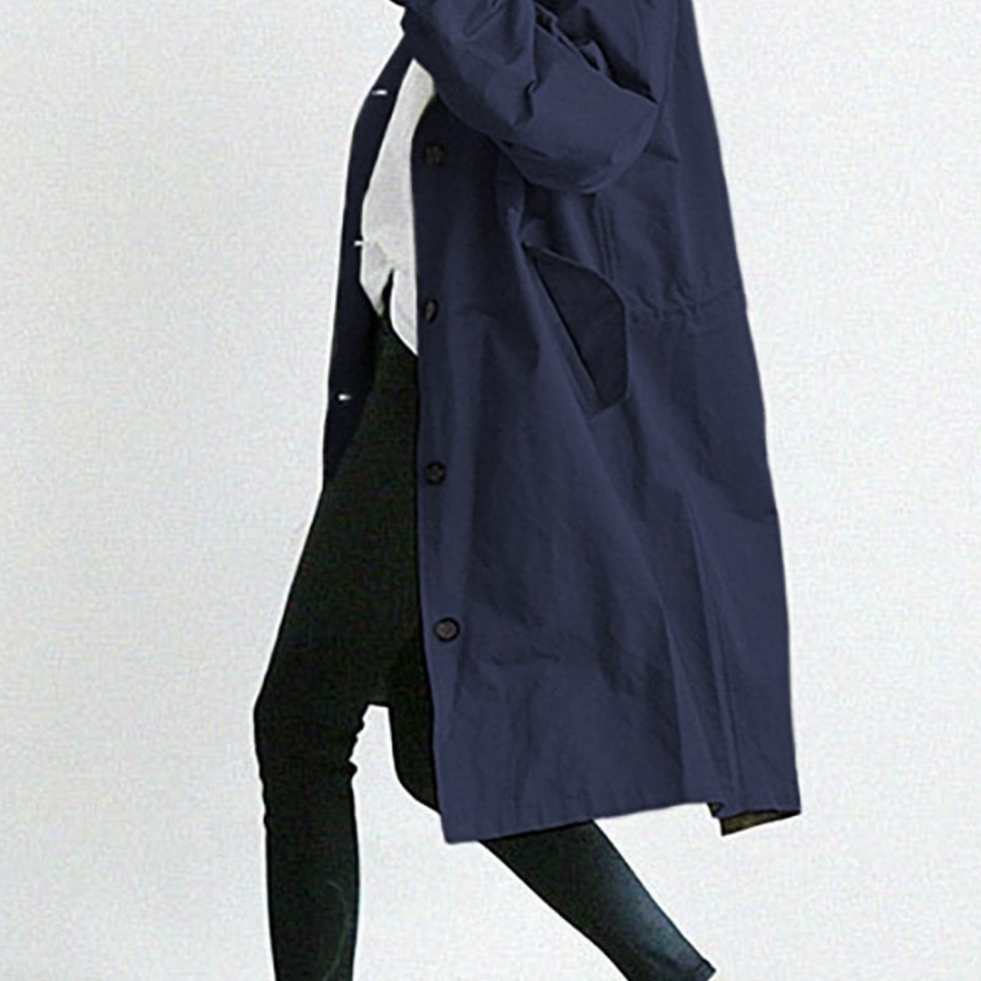 Variant image for Elegant Vandtæt Trenchcoat Til Kvinder - Stilfuld Lang Jakke Med Praktiske Lommer-41