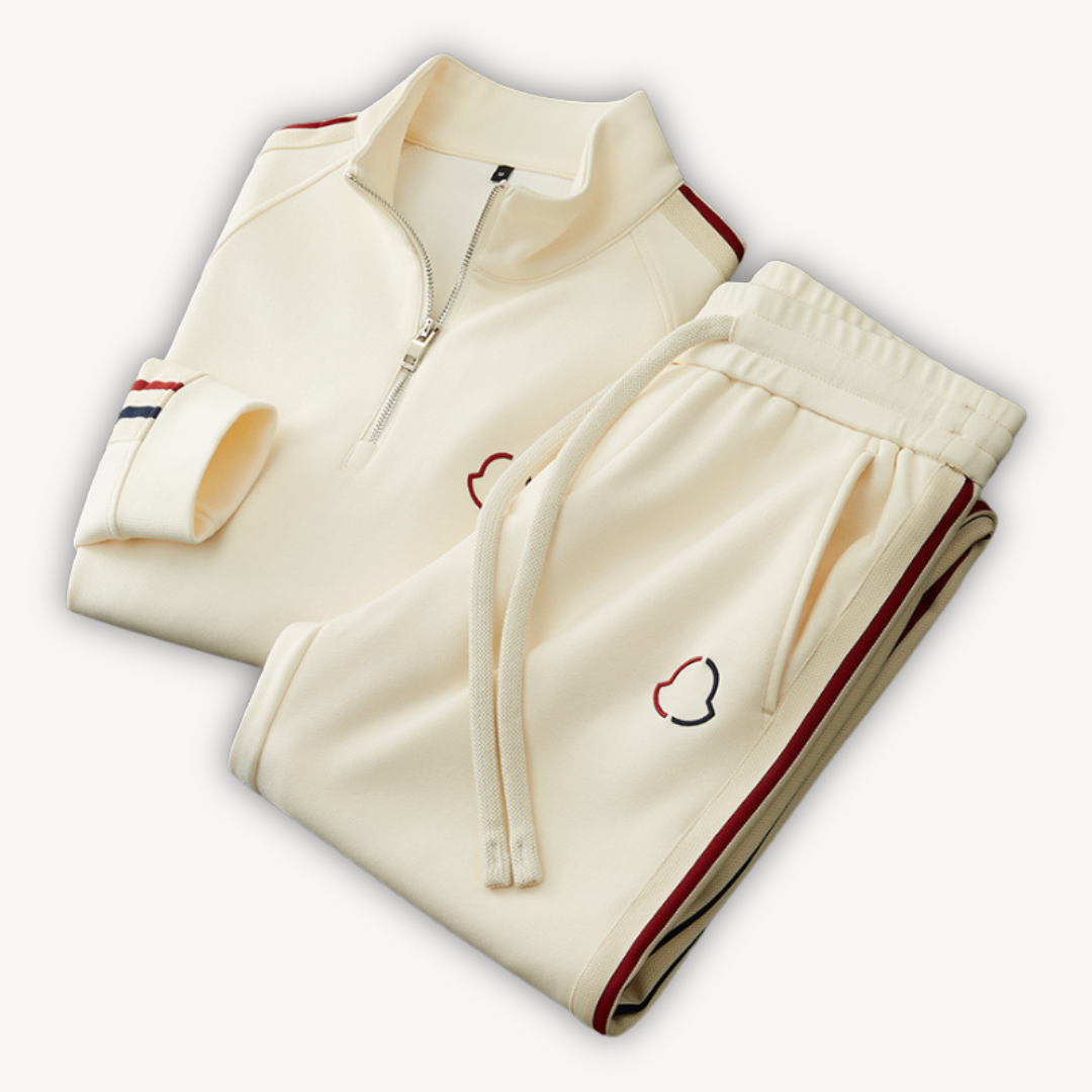Casper - Tracksuit Mænd i Katoen Med Half-Zip Sweatshirt og Joggers